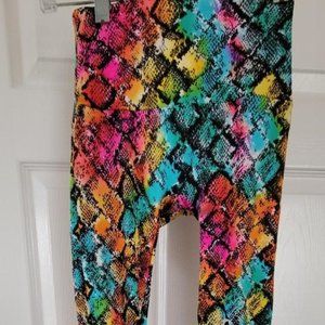K-DEER Rainbow Snake High Rise Skinny Leggings Small